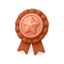 Decorative badge showing cat care quality